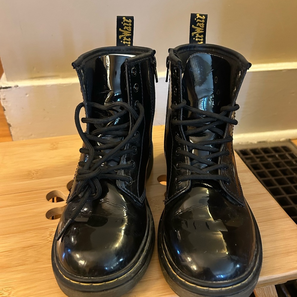 Dr. Martens Black Leather Lace-Up Boots